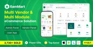 6amMart Multivendor Food, Grocery, eCommerce, Parcel, Pharmacy delivery app with Admin & Website