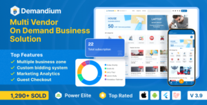 Demandium Multi Provider On Demand, Handyman, Home service App with admin panel
